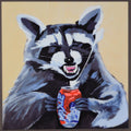 Camp Crasher Raccoon Sticker