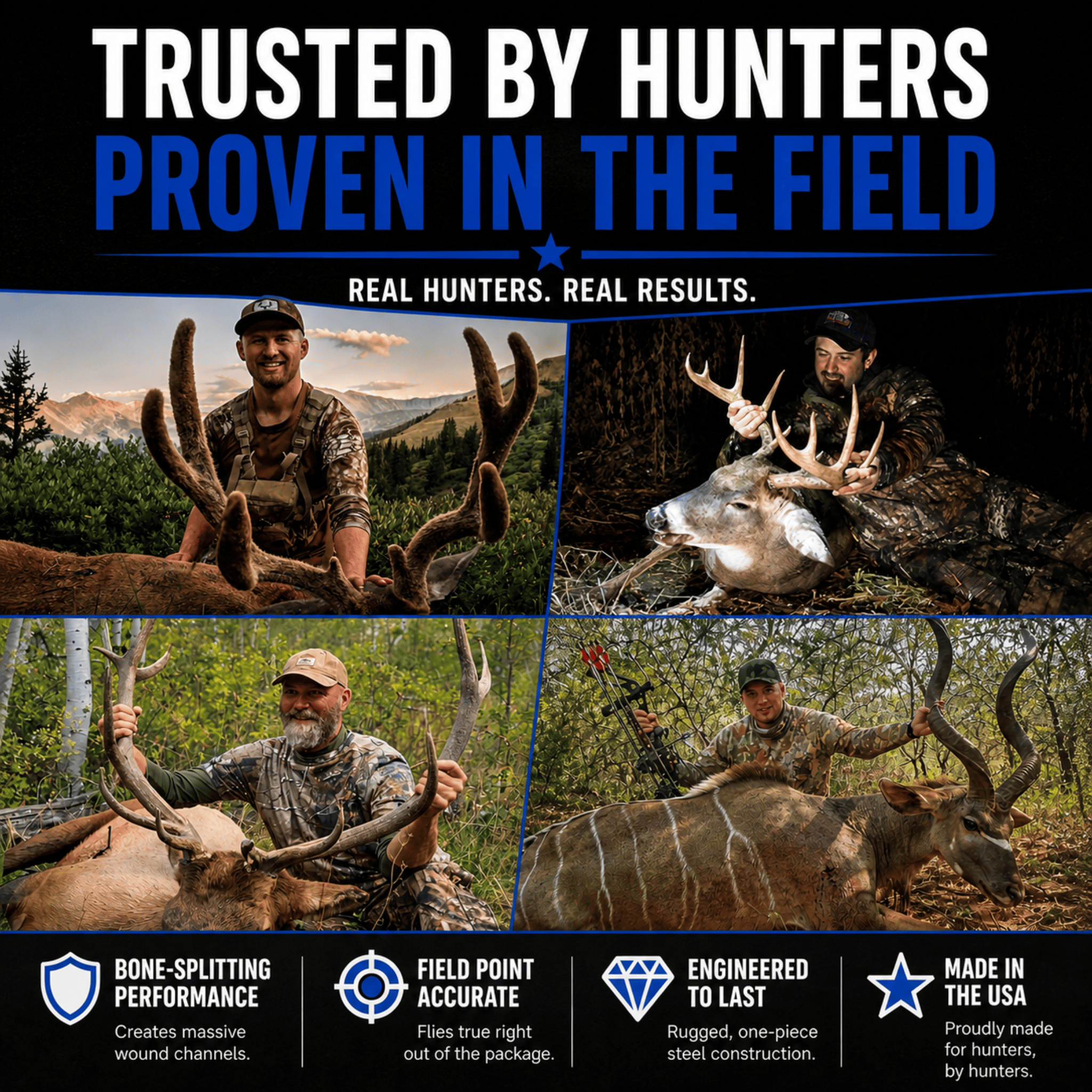 TOTA | 2-Blade Expandable Broadhead | 2.25” Cut | 100 Grain